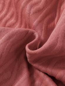 SHEIN 3 pièces/Set Ensemble de body pour bébé nouveau-né, automne/hiver, unisexe, matelassé tricoté, décoration mignonne avec nœud brodé, col en peluche blanche, combinaison à manches longues et pieds avec couverture et chapeau, style casual minimaliste