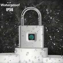 Compact Smart Fingerprint Padlock - IP56 Waterproof, Keyless Security, USB Rechargeable, Lightweight Aluminum - Ideal For Luggage, Briefcases And Backpacks