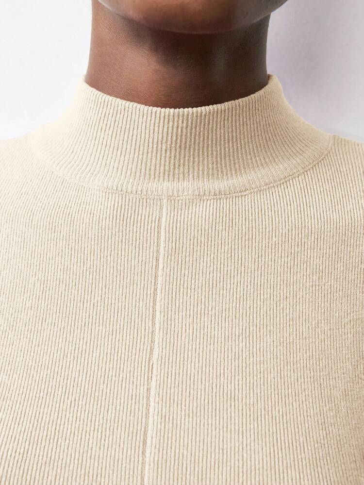 SHEIN Maija MAIJA Casual Oversized Drop Shoulder Crew Neck Knit Sweater