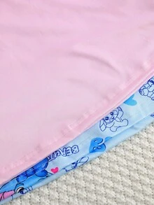 2件套青少年女孩兔子印花长袖休闲套头睡衣 - 紅白色 - 查看 4