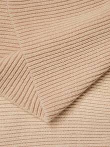 Modelyn Vestido de suéter de punto con cuello alto y plisado para mujer - Albaricoque - Ver 7