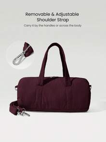 GLOWMODE 16L Max Large Capacity Carry Dual-Strap Duffle Zippered Bag Daily Active Casual Fall Winter - Burgundy - View 4