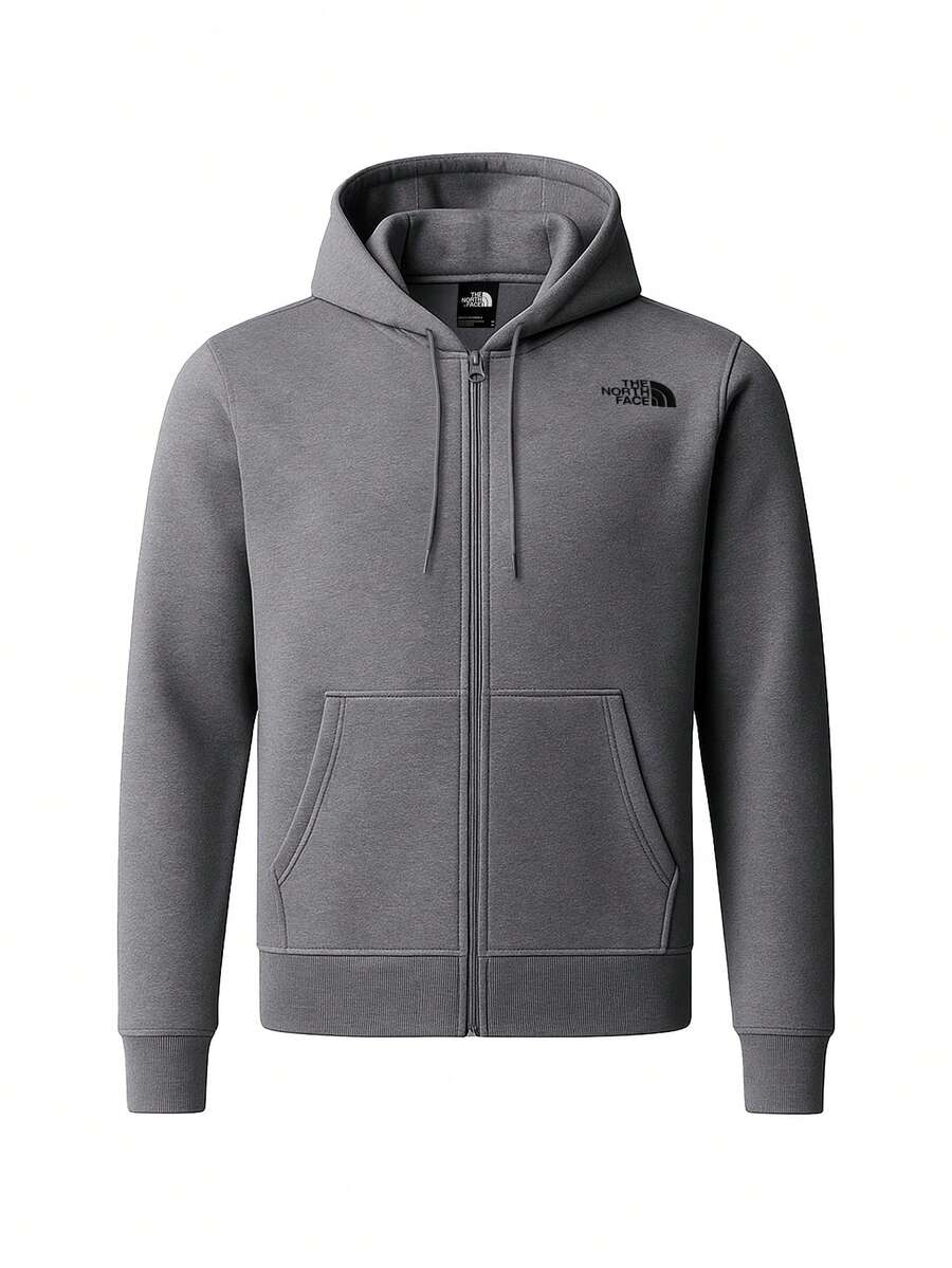 The North Face Simple Men's' Full Zip Hoodie Grey - Grey - View 1