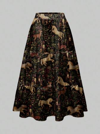 Goth Jupe de gâteau multicouche avec imprimé de papillon, araignée, chauve-souris et papillon de nuit gothique, sombre et mystérieux pour Halloween, pour femmes