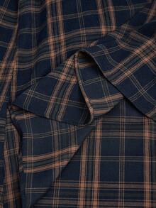 SHEIN CURVE+ 特大秋季女式前扣长袖格子休闲迷你连衣裙 - 彩色 - 查看 10