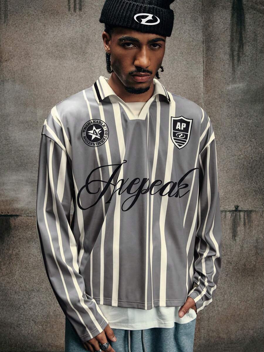 Camisa polo de manga larga de estilo deportivo casual para hombres AXEPEAK - Multicolor - Ver 1