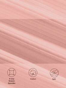 Cozy Pixies 女婴合身休闲高领荷叶边纯色长袖上衣 - 粉色 - 查看 5