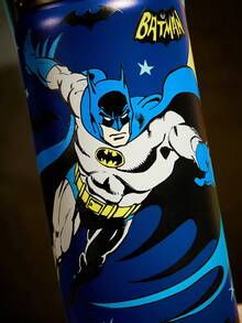 BATMAN X SHEIN 16 盎司/500 毫升不锈钢隔热防漏带盖，男孩和女孩均可轻松使用，非常适合露营和学校使用。 - 藍色 - 查看 6