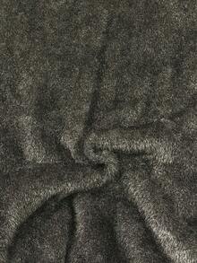 Lavishia Schwarzes Samtgarn gestricktes figurbetontes Kleid mit V-Ausschnitt und Langarm, modischer Influencer-Stil