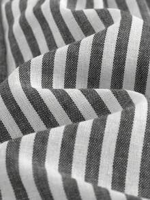 Cozy Pixies Baby Boy Elastic Waist Casual Pants With Decorative Ribbon, Comfortable & Versatile - Black and White - View 4