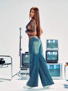 SHEIN ICON 夏季不对称下摆条纹印花露背吊带性感背心