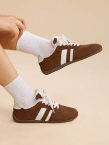 CUCCOO EASI 女士圆头休闲百搭运动鞋 - 棕色 - 查看 5