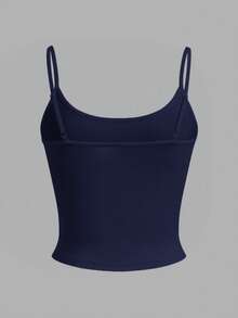 SHEIN EZwear 4pcs Plus Size Women's Solid Color Spaghetti Strap Camisole Tops, Suitable For All Seasons, Summer Camisole, Black, Red, Blue, White - Multicolor - View 7