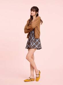 CUCCOO DOLLMOD Sepatu Flat Wanita Model Mule yang Manis, Imut, Berongga, dan Halus dengan Hiasan Pita. - Kuning - View 10