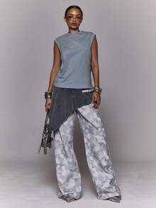 MUSERA Canotta senza maniche con scollo aperto, adatta per autunno, inverno, uscite serali, casual, streetwear, vacanze, feste, primavera ed estate - Grigio - Visualizzare 5