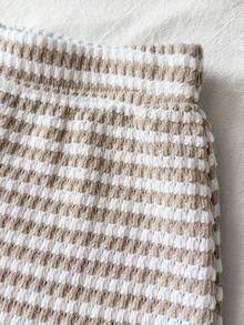 Travachic KIDS 青少年女孩夏季休闲度假橙色荷叶边吊带背心套装 - 橘色 - 查看 4