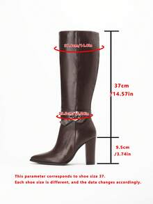 CUCCOO SZL Women Knee-High Boots - Brown - View 10