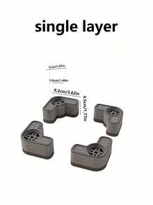 1pc Washing Machine Base, Furniture Height Increasing Foot Pad, Drum Washing Machine Foot Pad, Refrigerator Anti Slip And Shock-Absorbing Foot Bracket With Adjustable Height Pad - Multicolor - View 17