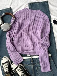 SHEIN Pullover für Mädchen in Große Größen mit Pferde-Stickerei, locker & bequem, lässiger Relaxed Fit, dick & weich, kuschelig für den Winter, geeignet für Zuhause, Ausflüge, Urlaub, Weihnachten, Halloween, Silvester Partys