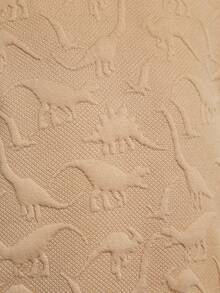 SHEIN 1pc Young Boys Dinosaur Embossed Sweatshirt - Camel - View 9