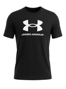 Under Armour Logo Men's Short Sleeve Black - Black/White - View 1