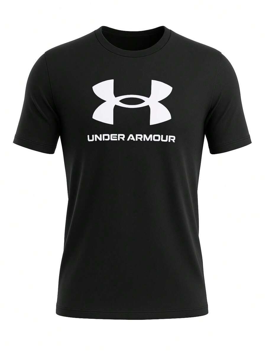 Under Armour Logo Men's Short Sleeve Black - Black/White - View 1