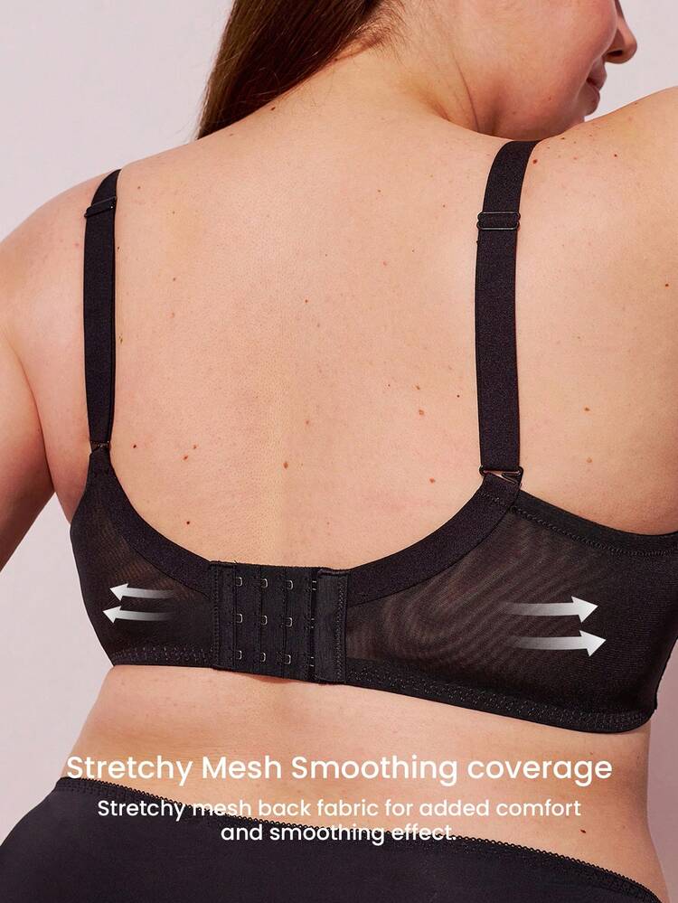 Plus Full Coverage Unlined Lace Bra