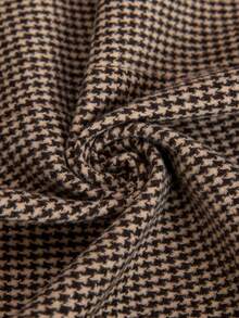 SHEIN Clasi Women's Autumn/Winter Khaki Plaid Woolen Coat, Classic Versatile, Old Money Style, Suitable For Commuting, Outings, And Gatherings Women's Winter Fall Coat Brown Blazer Women Plaid Coat - Khaki - View 8