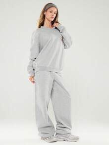 GLOWMODE Áo nỉ dày dặn, ấm áp, chất liệu lông cừu cao cấp, kiểu dáng rộng rãi, khóa kéo nửa thân, thích hợp cho mùa thu đông, hoạt động ngoài trời, mặc hàng ngày. - Xám - Xem 9