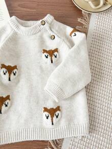 LMoss Kids 男婴休闲圆领可爱动物图案毛衣