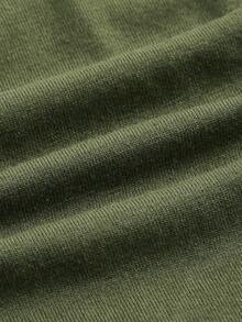 SHEIN x Ludmilla SHEIN ICON Letter Graphic Split Hem Summer Green Tank Top