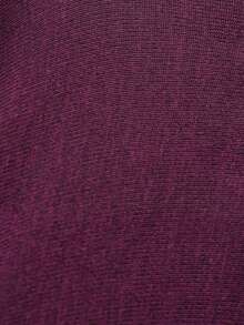 EMERY ROSE Tricou cu guler înalt, culoare solidă, casual, versatil, mărime plus, toamnă/iarnă - Violet Roșu - Vizualizare 7