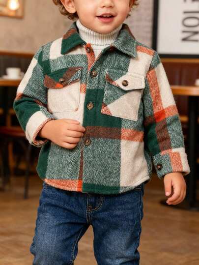 SHEIN Playful Pals Infant/Baby Boy Plaid Pocket Lapel Button Decor Long Sleeve Shirt, Baby Jacket, Infant Outerwear, Top Fall Winter Checkered Baby Boy Clothes Baby Boy Jackets Baby Plaid Shirt Baby Boy Long Sleeve Shirt Baby Boy Korean Style Jackets Baby Boy Clothes Baby Boy Outfits Kids Clothes Boys Baby Coat Infants Coats Baby Boys Winter Jacket Baby Boys Fall Winter Clothes Baby Boy Outfits Fall Baby Boys Fall Winter Clothes Baby Boy Coat Baby Boys Outfit Baby Boy Cardigan