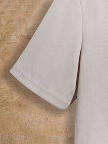 Manfinity NXTstreet Men T-Shirts Fit Crew Neck Short Sleeve Graphic Tee Casual Going Out Summer - Khaki - View 3