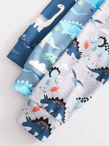 6pcs/Set Boys' Video Game & Astronaut Print Snug Fit Long Sleeve Top And Long Pants Pajama Set