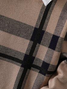 SHEIN Young Boy Striped Long Sleeve Casual Sweater, Autumn/Winter Boys Autumn Winter Sweater Boys Knitwear Boys Sweater Cotton Winter Sweaters For Kids Boys Clothes Winter - Khaki - View 7