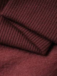 DAZY Men's Hoodie With Letter Print Design, Burgundy & Berry Color, Thermal Lined, Autumn/Winter - Burgundy - View 4