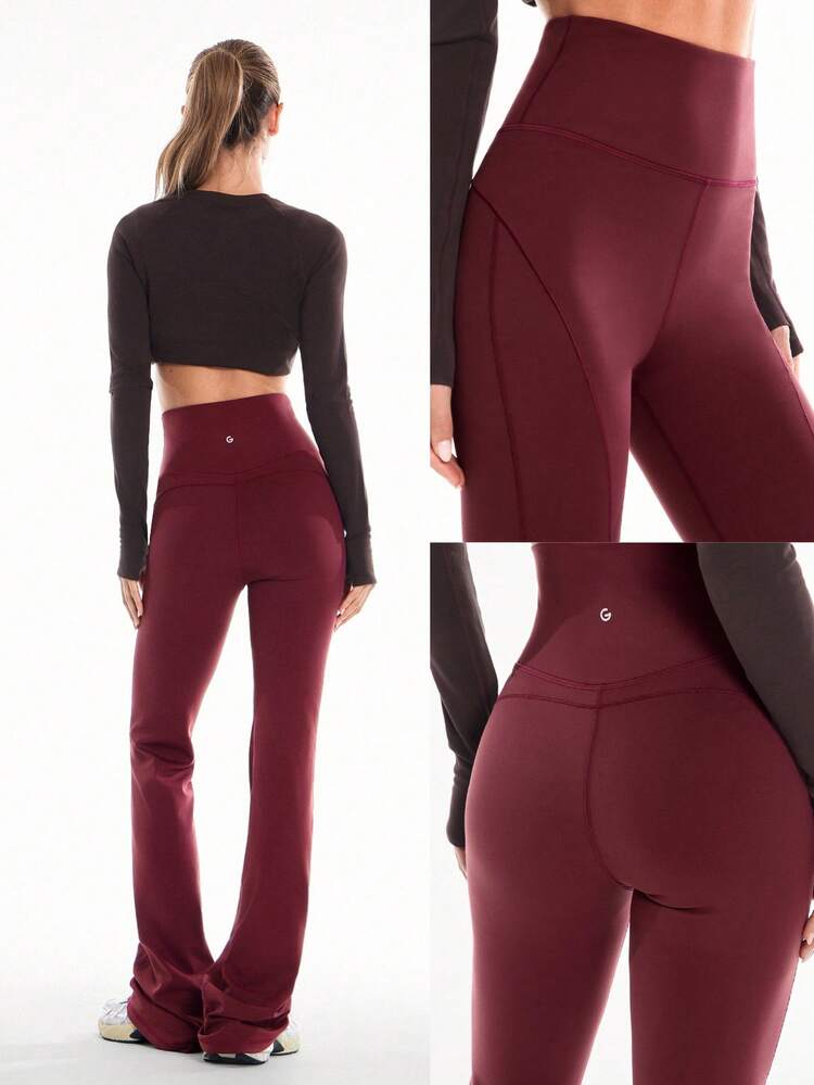 35" Leggings acampanados de cintura alta con flujo de calor suave y cálido FeatherFit™, elásticos, de bajo impacto, aptos para yoga, pilates, estudio y uso casual en otoño e invierno