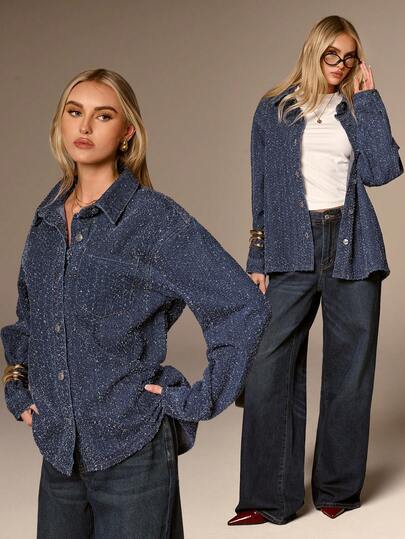 Avantive Höst & Vinter Halloween Jul Nyår Utekväll Examen Bal Elegant Formell Lyxig Chic Business Casual Födelsedags-/Kontorskläder/Landsbygdskläder Konsert-/Klubbkläder Sexiga/Western-/Arbetskläder/Streetwear/Vintage/Festival/Cocktail/Rave/Bal/Hawaii/Flygplats/Roliga/Basic/Brunchkläder/2000-talsstil/Bodycon/Gammaldags stil/Kyrka/Homecoming/Stilfullt/Fest/Blygsam/Dejtkväll/Höst/Vinter/Vit/Cowgirl/Långärmad/Jeansjacka