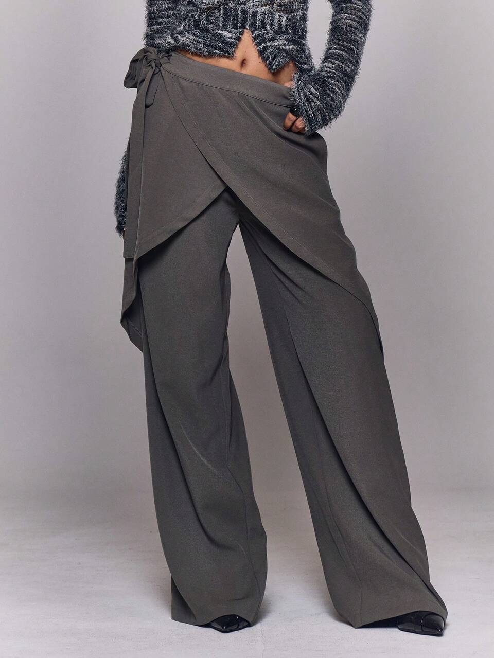 Wrap Around Tie Side Straight Leg Trousers  Going Out Everyday Night Out Casual Cool Streetwear Elegant Summer