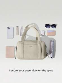 GLOWMODE Grab And Glow 6L 柔软舒适网眼可调节肩带斜挎包单肩方形手提包健身房工作室旅行度假日常休闲装 - 淺卡其色 - 查看 2