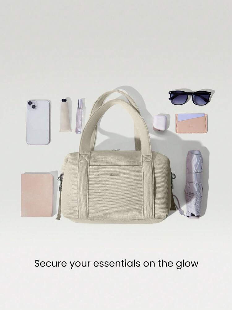 Torba Grab And Glow 6L, miękka i wygodna, z siateczki, z regulowanymi paskami, na ramię, kwadratowa, na siłownię, do studia, na podróż, na wakacje, na co dzień, na co dzień