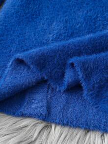 GlowEve Damski kardigan z szerokimi klapami, złotymi guzikami, asymetrycznym dołem, dzianinowy sweter, odpowiedni na wyjścia, spotkania i imprezy jesienią/zimą