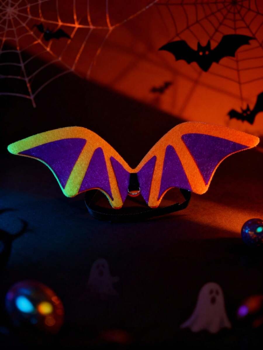 PETSIN 1 bộ trang phục Halloween hình cánh dơi cho thú cưng - trái cam - Xem 1