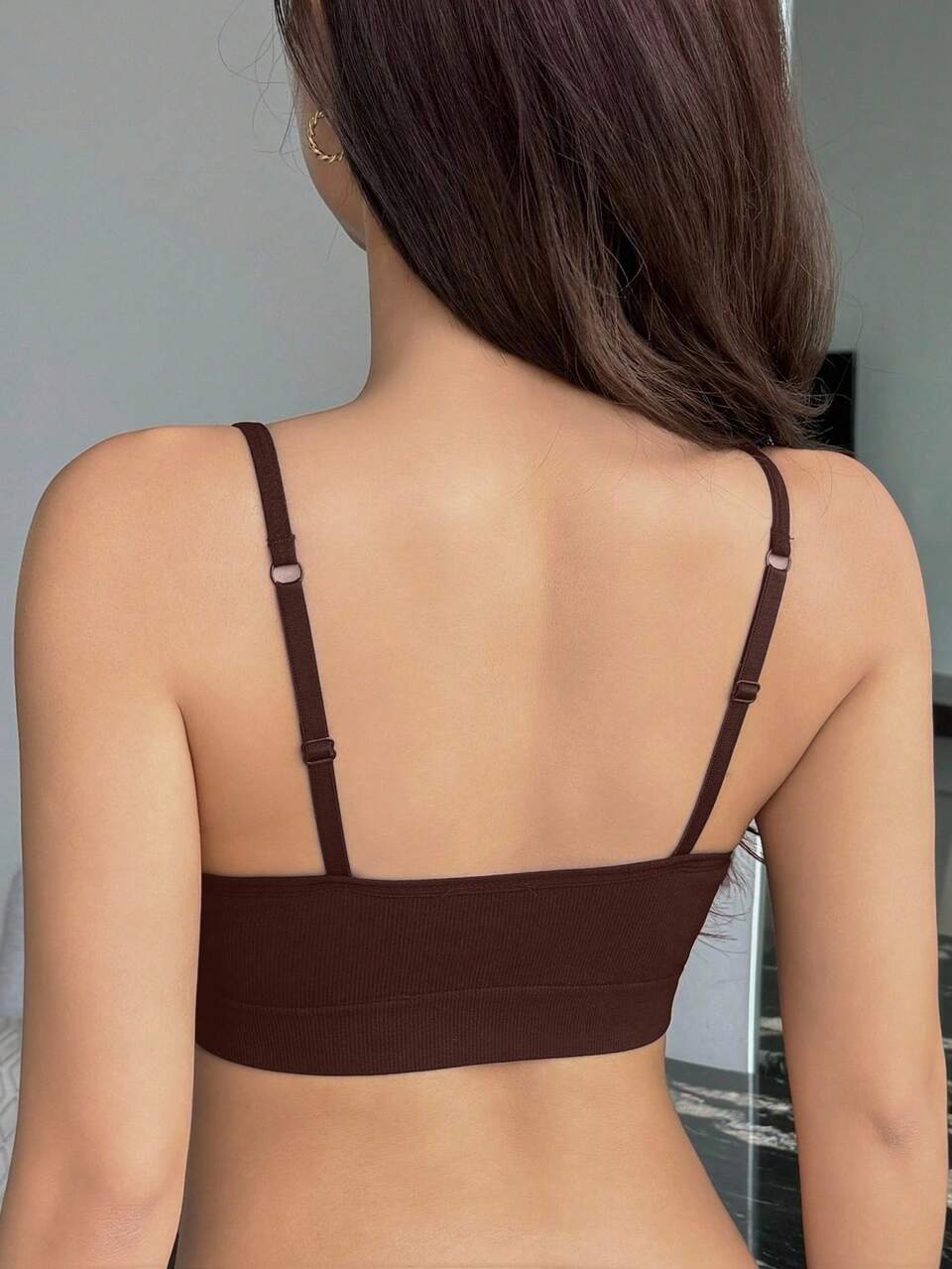Seamless Knit Wireless Padded Bra Lingerie For Women