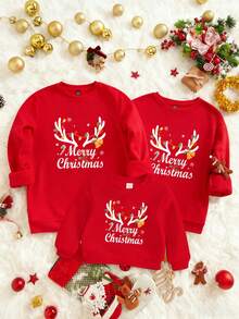 Manfinity RelaxMax 男士标准尺码宽松落肩圆领套头卫衣，圣诞卫衣，适合家庭聚会、男友礼物、亲子圣诞睡衣套装，长袖上衣