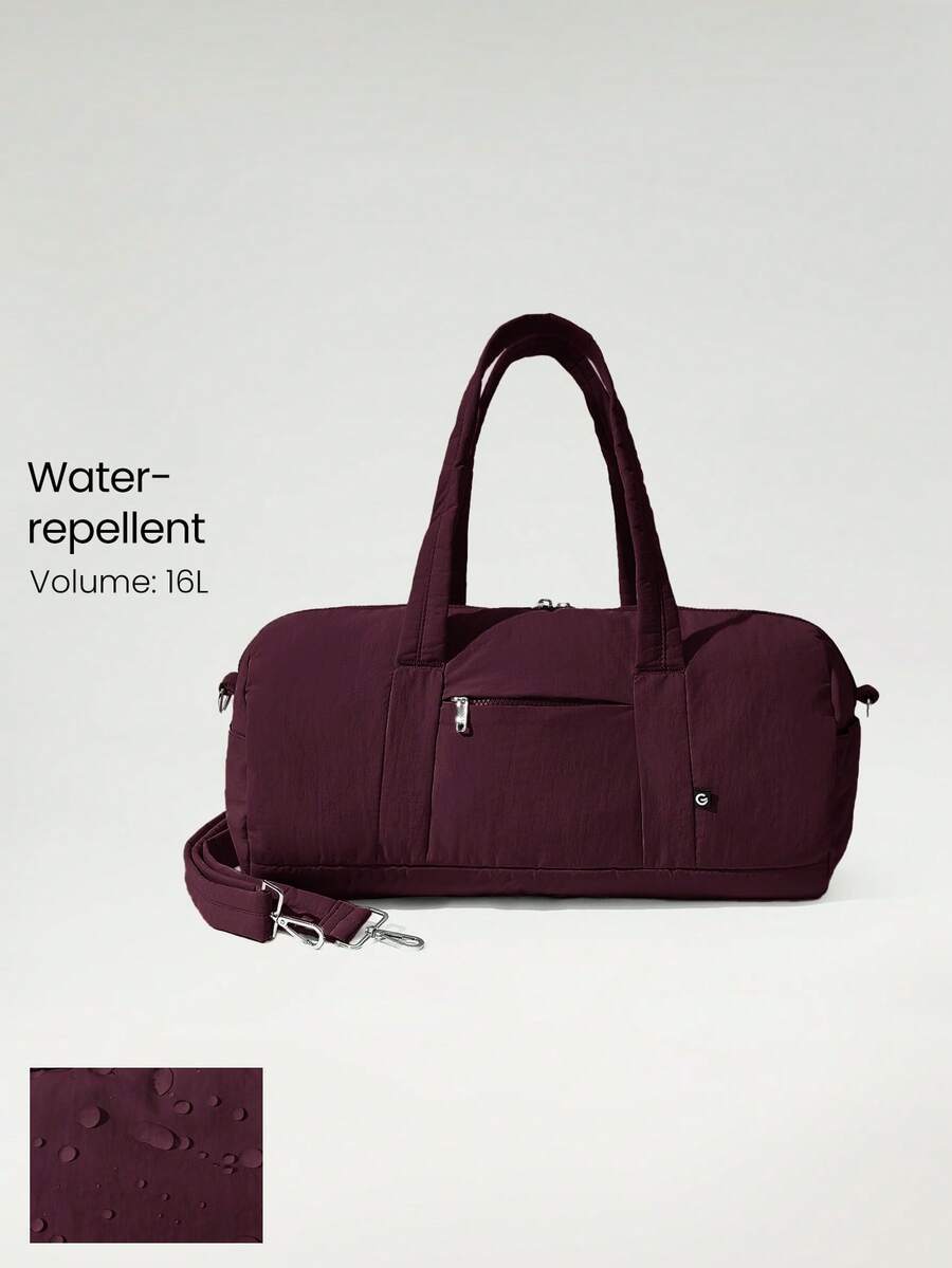 GLOWMODE 16L Max Large Capacity Carry Dual-Strap Duffle Zippered Bag Daily Active Casual Fall Winter - Burgundy - View 1