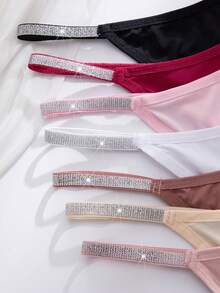 7件套时尚腰带舒适性感女士内裤和丁字裤，多色 - 彩色 - 查看 5