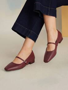 MOTF PREMIUM CÓMODAS Y VERSÁTILES BAILARINAS DE PUNTA CUADRADA, PARA LA NUEVA CELEBRACIÓN DEL AÑO DE LA HECHICERA, ZAPATOS PRIMAVERALES, VACACIONES DE PRIMAVERA POR PASCUA - Rosa Fucsia - Ver 2