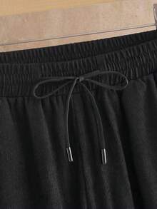 HIMLAND 男士几何纹理长袖单排扣衬衫和抽绳腰裤休闲西装 - 棕色 - 查看 3